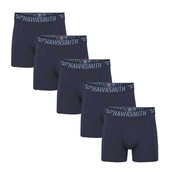 Hawksmith Mens Boxer Dark Blue - Pakke 5 stk - Hawksmithmen